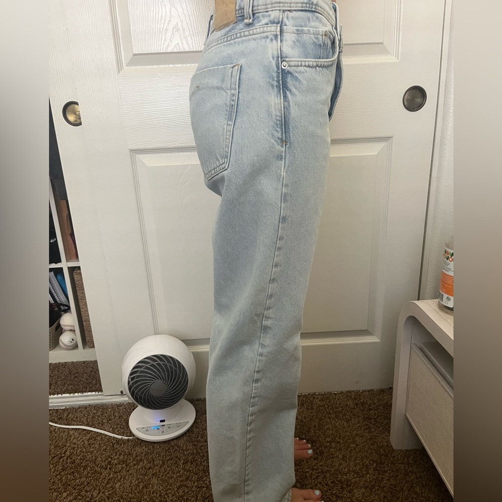 Zara Light Blue Straight Leg Jeans